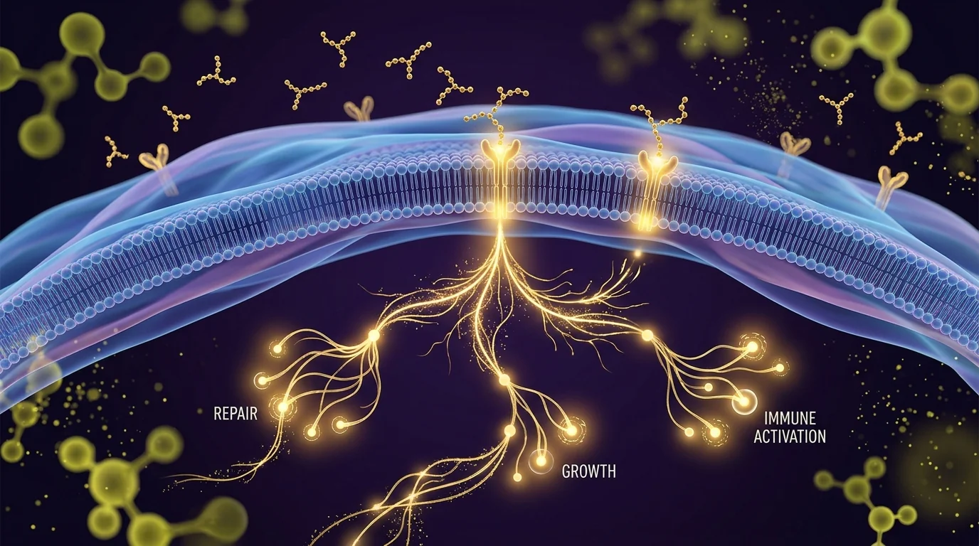 Peptide cellular signaling pathway